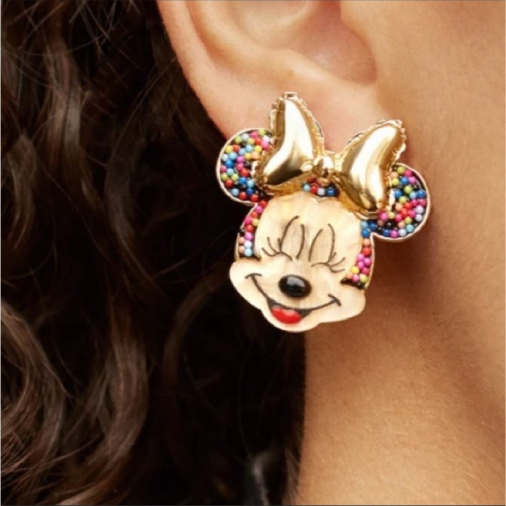 NEW in box Disney x Baublebar Minnie sparkle Earrings